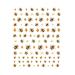 2Pcs Bees Cartoon 3D Nail Decals Nails Small Fresh Yellow Flower Bee Nail Stickers Butterfly Decals Summer Nail Art Decorations Manicure Accessories Nail Charms for Acrylic Nails(195)