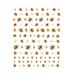 2Pcs Bees Cartoon 3D Nail Decals Nails Small Fresh Yellow Flower Bee Nail Stickers Butterfly Decals Summer Nail Art Decorations Manicure Accessories Nail Charms for Acrylic Nails(195)