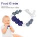 Baby Teether Toy with Round Hexagonal Beads - Medium Hardness, Easy to Clean, Portable Teething Toys for Nursing Necklace - Dark Blue - Buy Online on GoSupps.com