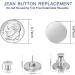 12 Sets No-Sew Jean Buttons Pins for Loose Pants - Adjustable Snap Tack Jeans Button Replacement - 12 Silver Letters - Buy Online on GoSupps.com