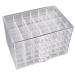 CUTICATE Transparent Plastic Storage Organizer for Beads  Rings  Jewelry Accessories  Art  and Small DIY Crafts - 120 Slots