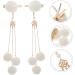 minkissy 1 pair fringe clip crystal hair clip vintage hair clip wedding hair barrettes pompom tassel hairpin crystal hair barrettes ladies suits Plush pearl bridesmaid flowers white - Buy Online on GoSupps.com