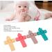 Vgeby Silicone Baby Bite Ring Toys - 4-Part Teething Relief | Safe Calming Chew Toys for Infants - Tactile Training for Wounded Gums - Buy Online on GoSupps.com