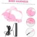 Angoily 4 Sets Bird Leash Suspend Trains Parrot Adjustable Harness Chicken Harness Car Supplies Clothing 12X6X1.3CMx4pcs Pinkx4pcs - Buy Online on GoSupps.com