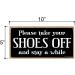 Honey Dew Gifts 5x10 Hanging Wood Sign: Take Off Shoes & Stay a While - Home Decor - Buy Online on GoSupps.com