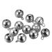uxcell Jingle Bells, 1/2" 100pcs Small Craft Bells for DIY Holiday Decoration, Musical Party, Home, Festival, Wedding, Silver Tone