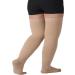 TOFLY Medical Thigh High Compression Stockings (Pair) 15-20mmHg Graduated Support for Varicose Veins Edema - Beige 3XL - Buy Online on GoSupps.com
