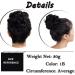 Messy Updo Hairpiece Scrunchy Scrunchie Hair Bun Extension Dark Black Curly Hair Ribbon Ponytail Extensin Donut Hair Chignons Normal Dark Black - Buy Online on GoSupps.com