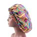Satin Double Layer Silky Hair Bonnet for Frizzy Curly Hair - Gold | Women's Night Sleeping Cap - Buy Online on GoSupps.com