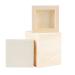 ADXCO 8 Pack Wood Panels 4 x 4 Inch Unfinished Wood Canvas Wooden Panel Boards for Painting Pouring Arts Use with Oils Acrylics