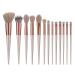 Soochat 13Pcs Makeup Brushes Foundation Brush Eyeshadow Brush Professional Makeup Brush Set for Foundation Eyebrow Concealer Eye Shadows Powder Makeup Brushes Kit (Champagne gold)