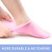 Aphlos Long Silicone Socks 2 Pairs Moisturizing Socks Soft Gel Socks for Dry Cracked Feet Women Comfortable for Overnight Use & Spa Recovery (Pink & White) - Buy Online on GoSupps.com