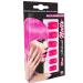 NET TOYS 80s Fingernails Artificial Nails Neon Pink Fake Nails Airbrush Artificial Nails to Stick on