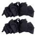 Double-sided Bow Hair Clip - Chiffon Silk Hair Claw Clips Large Bubble Hair Jaw Clips for Women - New Satin Ribbon Hair Claw Clips for Long Thick Thin Hair (Black-2PCS)