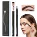 New Magic Eyebrow Pencil for Women 3D Waterproof Microblading Eyebrow Pencil Contouring Pen 4 Tipped Precise Brow Pen Fine Stroke Microblading Eyebrow Pencil Natural Makeup (Brown)