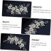 Angoily 1pc White Leaf Comb Hair Decor Comb Hair Accessories for Prom Wedding Decoration Floral Decor Pearl Hair Pin Bridal Floral Side Comb Hair Clip Alloy Bride Hair up Grace - Buy Online on GoSupps.com