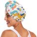 Blue Yellow Horses Hair Towel 2 Pack - Super Absorbent Quick Dry Hair Turbans with Button Wrap for Women & Girls - International Shipping Available - Buy Online on GoSupps.com