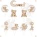 Pink Bearly Cupcake Toppers for Baby Shower Decorations 48Pcs - Buy Online on GoSupps.com