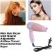 220V Folding Mini Hair Dryer with Nozzle Adjustable Airflow Fast Drying Low Noise Portable Travel Household Hair Dryer US Plug - Buy Online on GoSupps.com