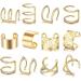 Diarypiece 12 Pcs Retro Advanced Sense Ear Bone Clip Without Pierced Metal Ear Cuff Jewelry Metal alloy - Buy Online on GoSupps.com