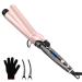 Curling Iron 1 1/2-inch Dual Voltage Instant Heat with Extra-Smooth Tourmaline Ceramic Coating, Glove Included by MiroPure Rose Gold