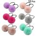 Minkissy 12pcs Pom Ball Elastic Hair Ties | Cute Pompom Hair Bands & Accessories for Ponytails - Buy Online on GoSupps.com