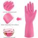 Dishwashing Rubber Gloves - 2 Pairs, Small Size, Pink & Yellow - Reusable Kitchen Cleaning Gloves for Household - Buy Online on GoSupps.com