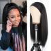 Xtrend 22Inch Yaki Straight Headband Wig for Women Long Black Afro Kinky Straight Wig Headband Synthetic Wigs Glueless None Lace Front Headbands Wigs with Headband Attached 22 Inch (Pack of 1) A-Black#