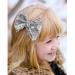 Evild Sequins 5 Hair Bow Sparkly Large Bows Hairpins Party Glitter Hair Barrettes Bowknot with Alligator Clip for Women and Girls (Silver)