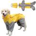 Raincoat for dogs dog rain coat waterproof dog coat with a hood light rain jacket dog suitable for medium and large dogs the dog playground and vacation with dog (yellow-28)