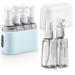 Flintronic travel bottles Set 50 ml 4 in 1 travel bottles travel bottles for filling non -filling -proof portable travel container with label for shampoo conditioner cosmetics shower gel blue