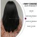 Esmee Long Straight Black Wig for Women - 24 Inches Synthetic Layered Brunette Hair with Fringe for Daily Party & Cosplay Use - Buy Online on GoSupps.com