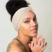 DRESHOW 4 Pack Girls Turban Headbands for Women - Wide Knotted Elastic Headwraps for Yoga Workout - Solid Color Hair Accessories - Buy Online on GoSupps.com