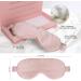 Shop 100% Mulberry Silk Blackout Cooling Sleep Eye Mask for Women & Men - Travel & Airplane Comfort - Pink - Buy Online on GoSupps.com