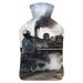 Black Train Hot Water Bottle With Cover Plush Bed Bottle Hand Warmer For Adults And Children 26.5X15.3cm