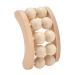 Saluaqui wooden massage roller with 10 pearls hand-held wooden massager for back neck foot calf leg arm deep tissue relief muscles