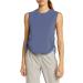 Cyanstyle Women's Sleeveless Yoga Crop Top with Side Drawstring - Blue, Medium - Buy Online on GoSupps.com