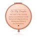 Jielahua Daughter Inspirational Gifts Daughter Graduation Gifts Engraved Pocket Makeup Mirror Daughter Gifts from Mom Dad Encouragement Gifts Birthday for Daughter Compact Pocket Makeup Mirror