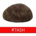 Lordhair Knotless Toupee for Men Skin Flat Injected Lace Front Human Hair System Base Size 8x10 Inch Light Medium Density Front Contour A Shape Mens Hairpiece Light Brown 7#(ASH) - Buy Online on GoSupps.com