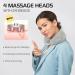 CONQUECO Shiatsu Neck and Back Massager with Heat - Rechargeable Cordless Soft 3D Kneading Beads for Pain Relief - Perfect Gift for Cervical Relaxation at Home or Office - Buy Online on GoSupps.com