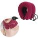 Esquirla 3 Tier Neck Stretcher Neck Pillow Inflatable Soft Relaxing Traction Pillow Support for Home Use Women Men The Seniors Adults rose red - Buy Online on GoSupps.com