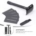 Beaupretty Manual Double-Sided Razor Set | Vintage Straight Edge Hairdresser Razor for Body & Facial Hair | Stainless Steel Black Finish - Buy Online on GoSupps.com