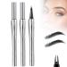 Cooklesa Eyebrow Cooklesa 2024 Upgraded Natural Waterproof Eyebrow Pen with Microfine Tip Two-Pronged Eyebrow Pencil 3D Long-Lasting Natural Waterproof Microblading Eyebrow Pen Makeup (2PCS Black)
