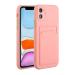 Tivenfezk Nadoli Silicone case for iPhone 15 Plus Ultra thin shockproof scratch -resistant wallet soft TPU protective cover mobile phone case with credit card holder iphone 15 plus pink