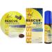 Rescue Remedy Bach RESCUE PASTILLES Black Currant Flavour Lozenges Natural Flower Essence & RESCUE NIGHT Spray Natural Flower Essence Vegan Gluten and Sugar-Free Vanilla 20mL