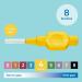 TePe Interdental Brush Original Yellow 0.7mm/ISO 4 8pcs - Plaque Removal, Efficient Cleaning Between Teeth - Narrow Gaps Tooth Floss, 8 Count - Buy Online on GoSupps.com