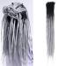 Thin 0.6cm synthetic dreadlock extensions handmade 24 inch 20 strands crochet hair long crochet braids hip-hop style soft dreads hair extensions 24inch-two colors 2-gray#