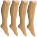 2 Pair Zip Compression Socks for Women Closed Toe Zipper Socks abckd Wide Calf Easy on off 15-20 mmHg
