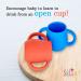 SiliLife Silicone Baby Cups 2 Pack | BPA Free & Food-Grade Safe | Easy-Grip Handles for Self-Feeding | Electric Blue/Coral Red - Buy Online on GoSupps.com