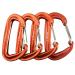 L-Rover Carabiner,12KN Lightweight Heavy Duty Carabiner Clips,Aluminium Wiregate Caribeaners for Hammocks,Camping, Key Chains, Outdoor and Gym etc,Hiking & Utility Orange4PCS